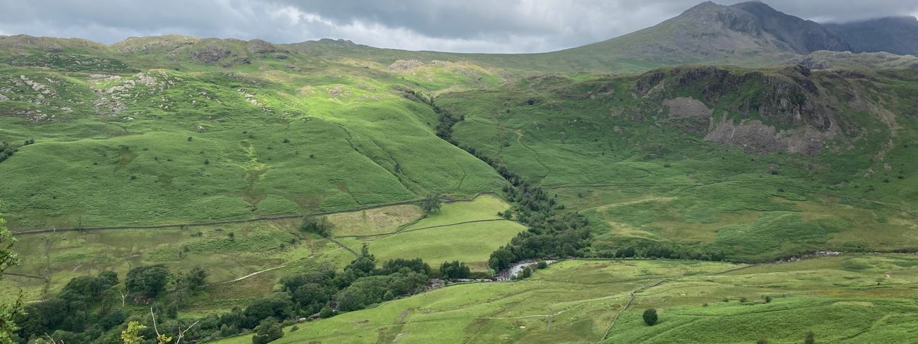 View across the fells towards Grisedale