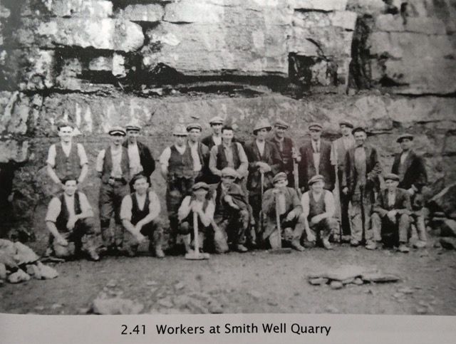 Historical photograph of workers at Smith Well Quarry in Garsdale