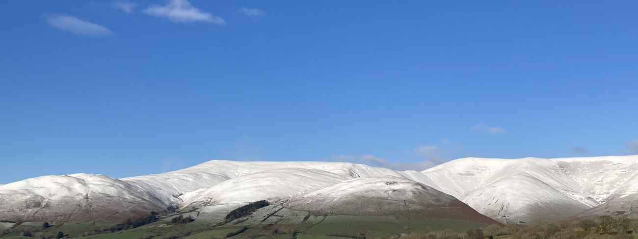 The fells above Garsdale under snow, near Sedbergh in the Yorkshire Dales
